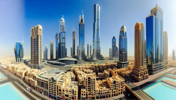 Dubai skyline for Dubai retirement visa planning
