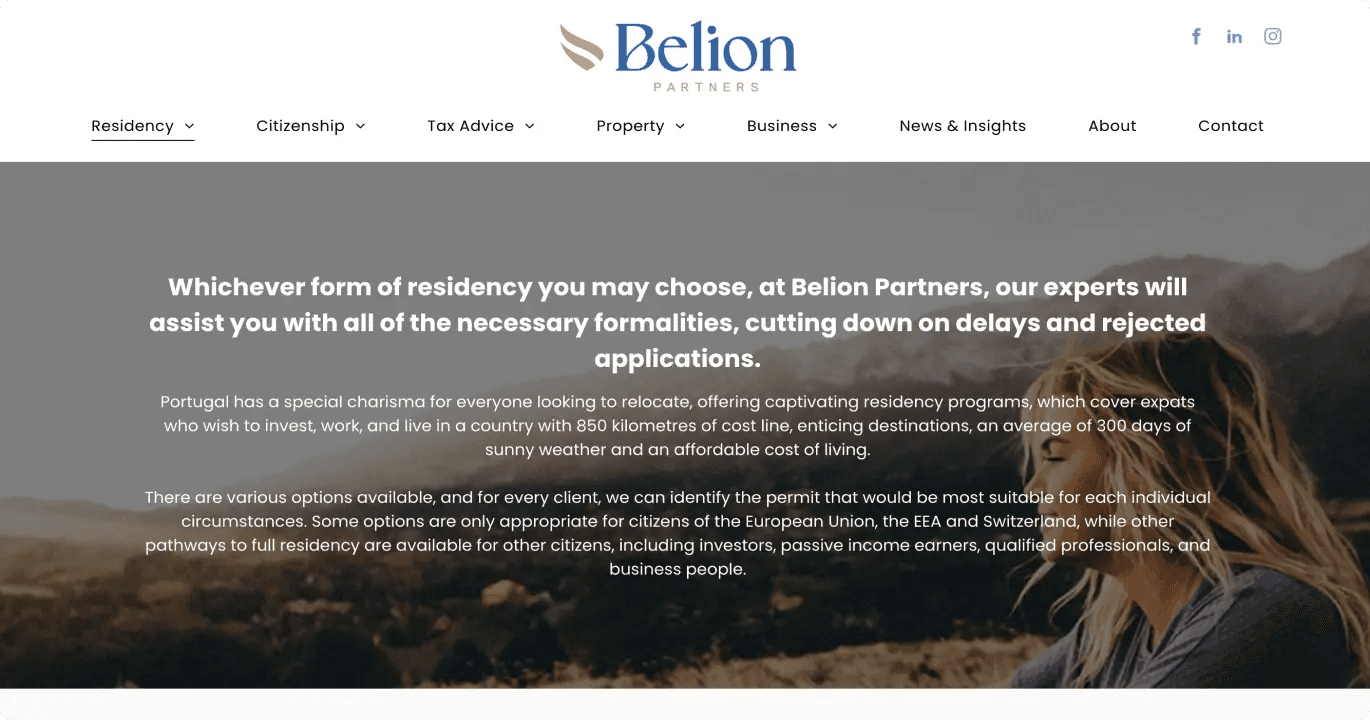 Belion Partners UK Portugal investment advisory