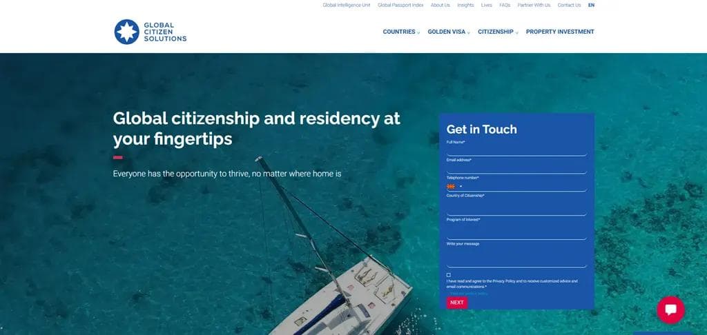 Global Citizen Solutions investment migration consultancy